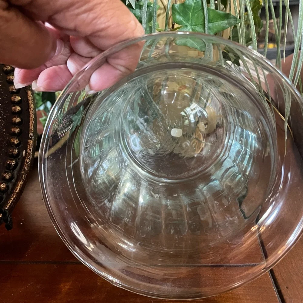 Vintage OLD FASHION ICE BUCKET clear glass 6”x 6 1/2” a variety of uses Elegant!
